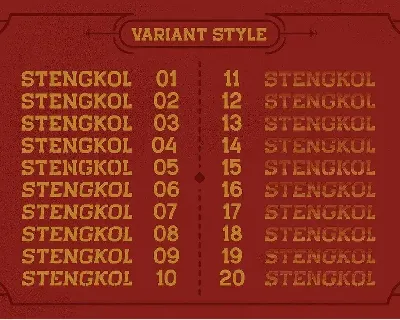 Stengkol Layered Font