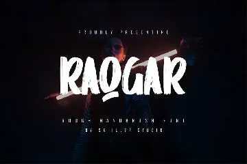 Raqgar - Rough Handbrush Font