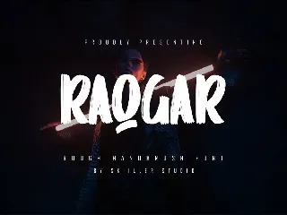 Raqgar - Rough Handbrush Font