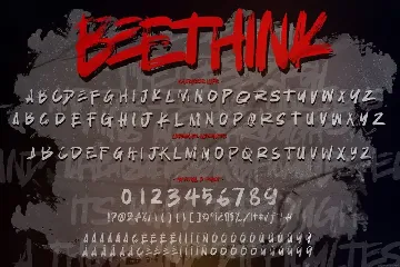 Bee Think - Rough Brush Typeface font