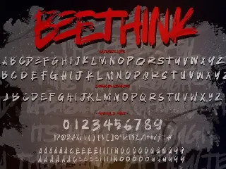 Bee Think - Rough Brush Typeface font