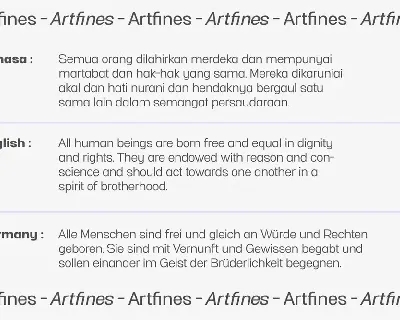 Artfines font