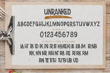 Unranked - All Caps Rough Font