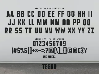 TEGAR - Modern Bold Display Font