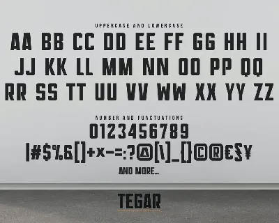 TEGAR - Modern Bold Display Font