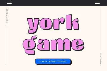 York Game - Retro Font