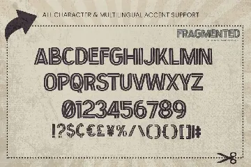 Fragmented - Special Rough Striped Typeface font