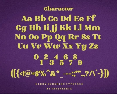 Glory sunshine font