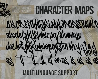 Nutty Noisses - Graffiti tag typeface font