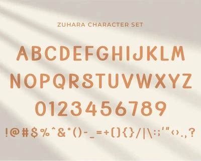 Zuhara - Modern Display Sans Serif font