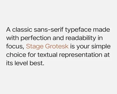 Stage Grotesk - Modern Typeface font