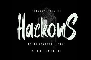 Hackons - Rough Handbrush Font