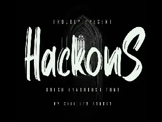 Hackons - Rough Handbrush Font