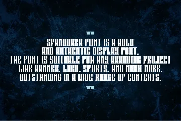 Spangoker font