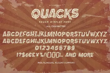 QUACKS - Rough Display Font