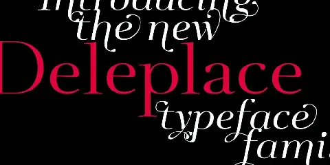 Deleplace font