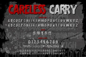 Careless Carry - Rough Brush Typeface font