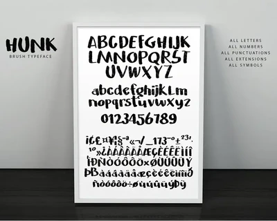 Hunk Brush Typeface font