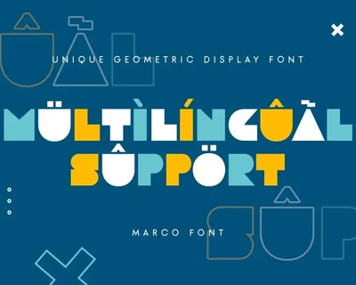 MARCO - Unique Geometric Display Font