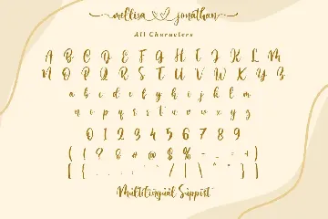 Mellisa Jonathan - Wedding Font