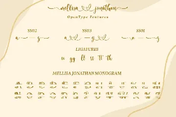 Mellisa Jonathan - Wedding Font