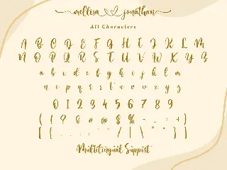 Mellisa Jonathan - Wedding Font