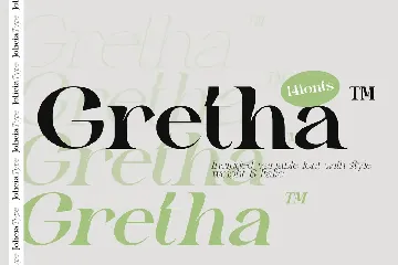 Gretha Family | Display Serif 14 font family