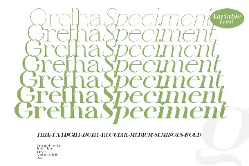 Gretha Family | Display Serif 14 font family