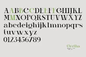 Gretha Family | Display Serif 14 font family