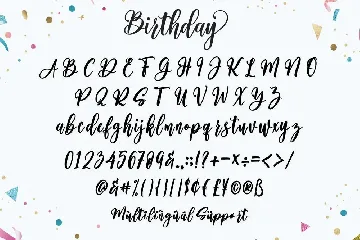 Birthday - Handwritten Script Font