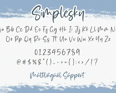 simplesky - Handwritten Font TT