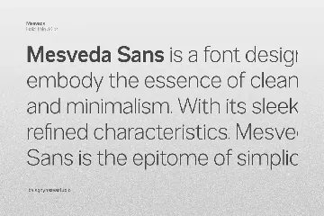 Mesveda - Clean Modern Typeface Font