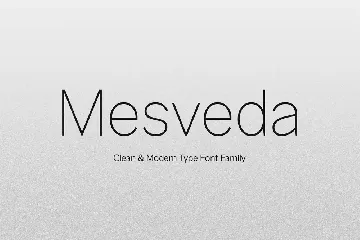 Mesveda - Clean Modern Typeface Font