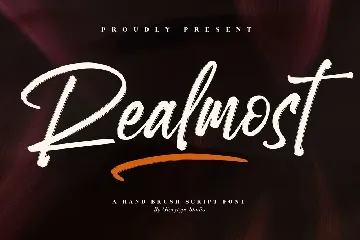 Realmost Hand Brush Script Font