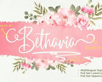 Betharia Script font