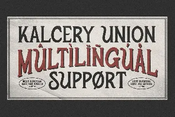 Kalcery Union - Vintage Display font