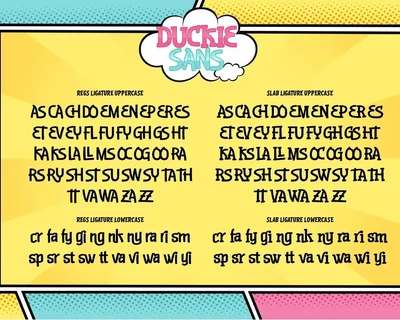 Duckie Sans Cartoon Comic Typeface font