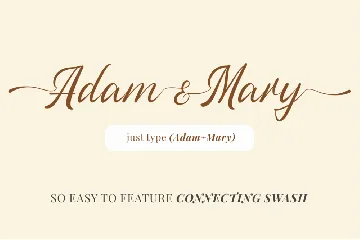 Adam and Mary - A Wedding Font