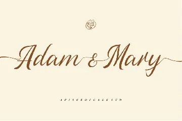 Adam and Mary - A Wedding Font