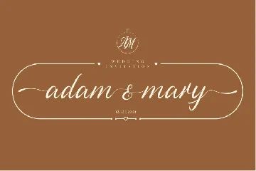 Adam and Mary - A Wedding Font