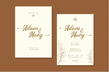 Adam and Mary - A Wedding Font