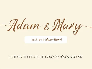 Adam and Mary - A Wedding Font