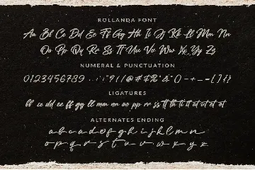 Rollanda - Textured Signature Font