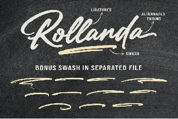 Rollanda - Textured Signature Font