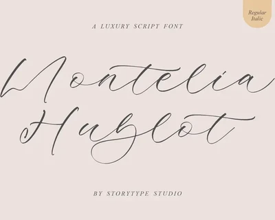 Montelia Hublot A Luxury Script Font