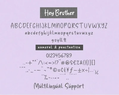 Hey Brother - Fun Handwritten Font