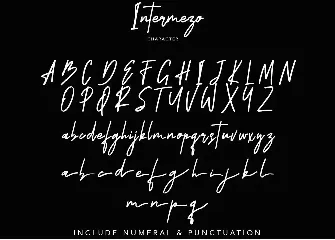Intermezo Signature Font
