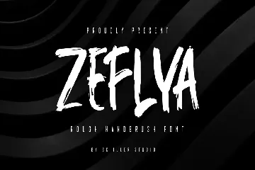 Zeflya - Rough Handbrush Font