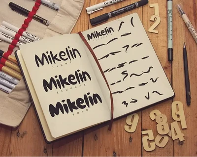 Mikelin Family Typeface + Extras font