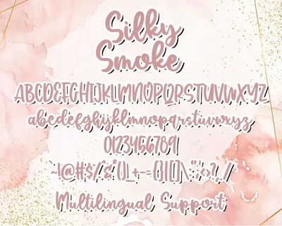 Silky Smoke - Script Font